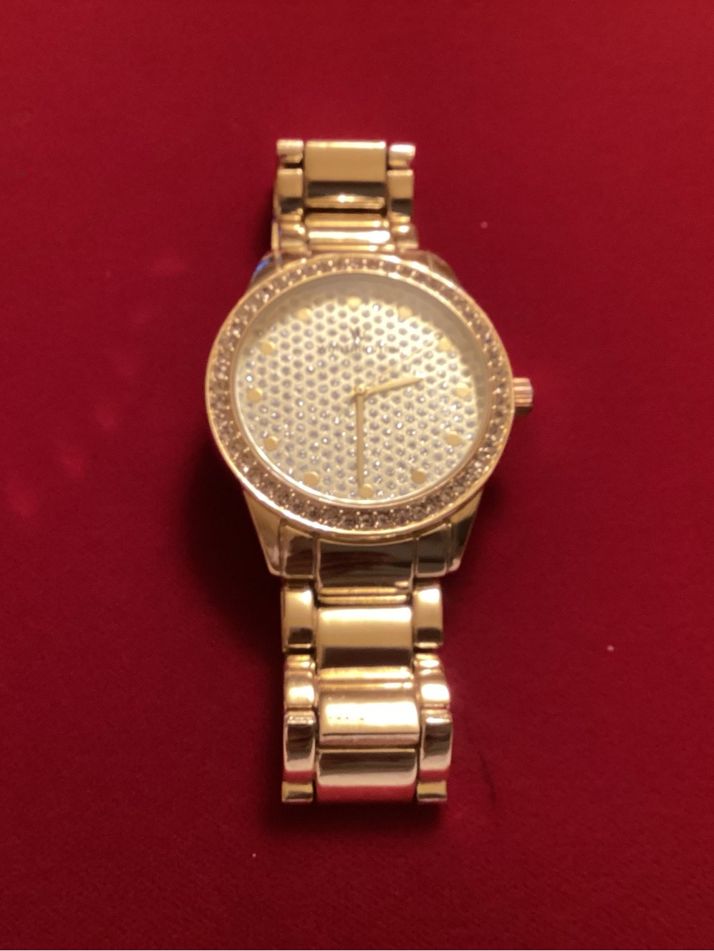 Worthington Gold-Tone Crystal Dial Women's Bracelet Watch